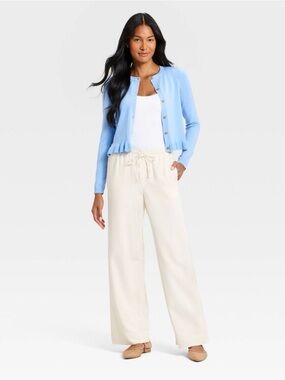 a new day Cream Wide-Leg Drawstring Pants